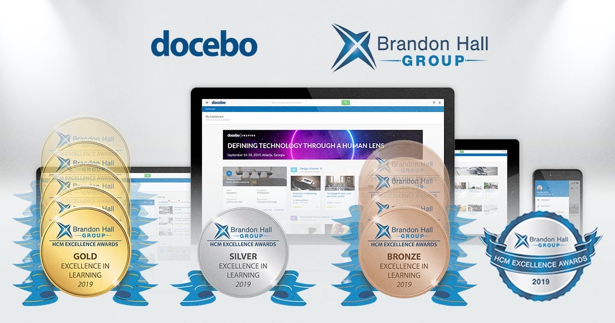¡Docebo gana 10 Brandon Hall Group HCM Excellence Awards 2019, incluyendo 5 de oro!